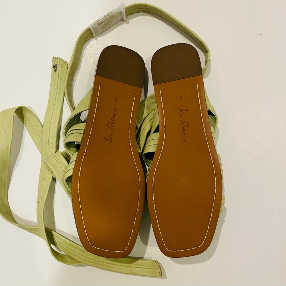Sam Edelman Womens Imogene Pistachio Leather Ankle Gladiator Sandals Size 8 - Picture 10 of 16